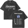Chase Atlantic Lost In Europe and UK Tour 2025 Album Vintage Washed T Shirts Men Hip Hop Gothic Short Sleeve T-shirts Streetwear