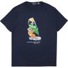 Polo SS24 Морской спорт Графический принт Медведь Футболка с коротким рукавом и круглым вырезом Мужские футболки Темно-синий MNPOTSH1N820385-410