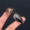 Orthoceras Fossil Jewelry, Copper Electroformed Pendant Handmade Gemstone Jewelry, Gifts For Wedding Pendant