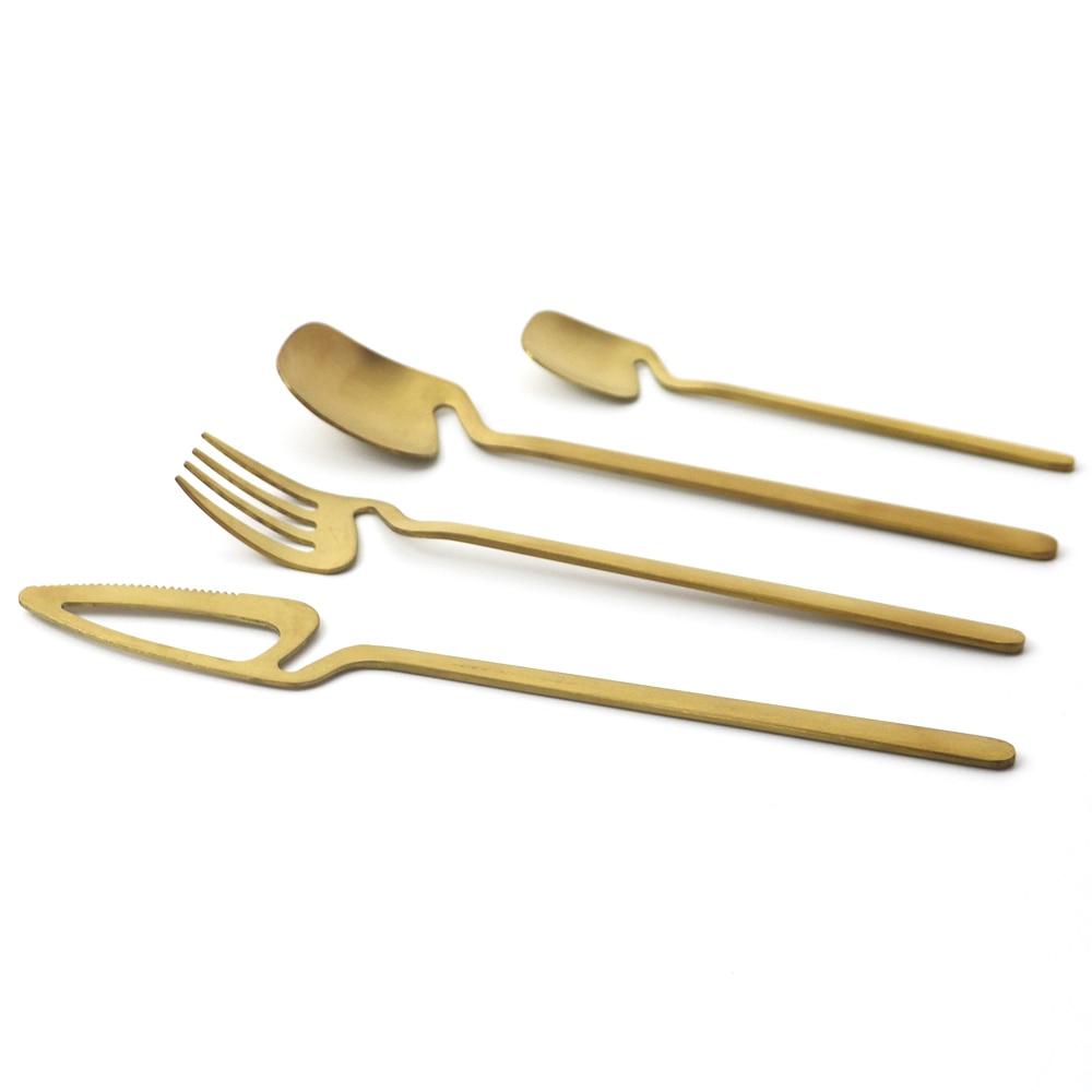 16Pcs Black Cutlery Set Knives Forks Tea Spoons Tableware Set Stainless Steel Matte Dinnerware Set Party Kitchen Silverware Flatware Set