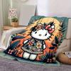 1шт. Плед Hello Kitty с цветочным принтом - Для дома, офиса, на улицу Giftz0411223