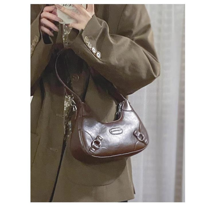 IELGY Простая сумка через подмышку в стиле ретро, универсальная сумка-мессенджер через плечо