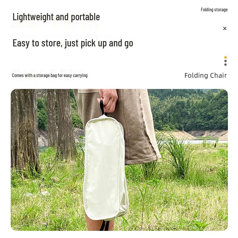 OIMG Outdoor Camping Folding Moon Chair