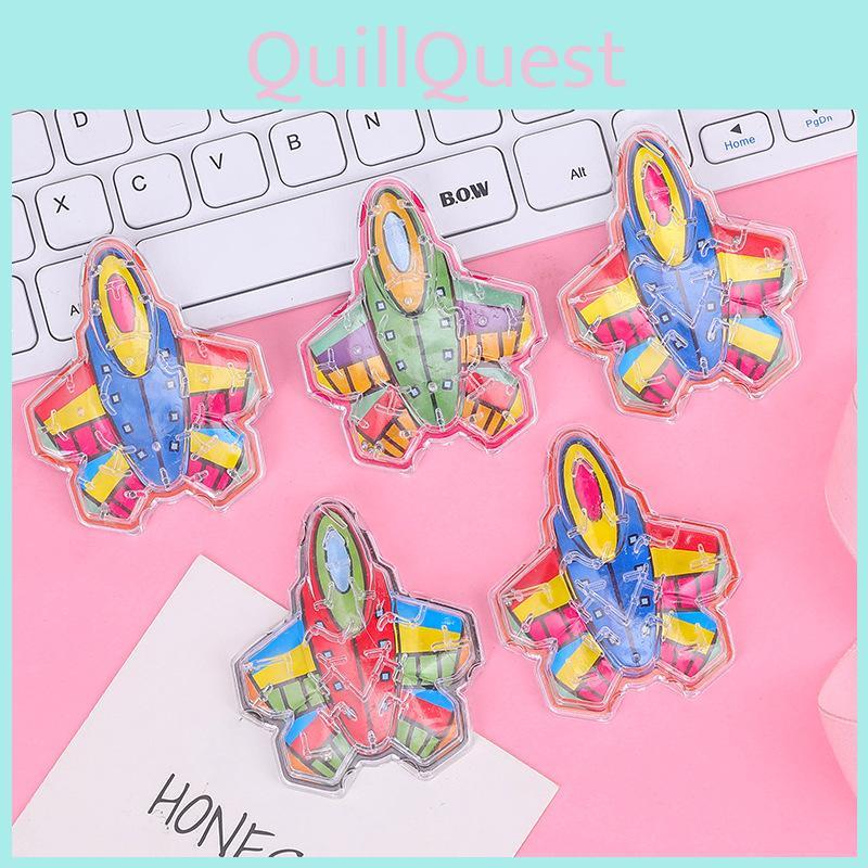 Plastic Childrens Marble Bead Maze Toy With Aircraft Shape For Educational Fun