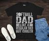 Softball Dad Like a Regular Dad But Cooler Shirt, Softball Dad Shirt, Gift for Softball Dad, Fathers Day Softball Gift, Softball Player Tee