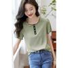 Summer Short Work Summer Summer A8177 [FEISEDY] Women's T-Shirt, Sleeve, Wear, Comfortable, Thin, Tops, Casual, Summer, Cute, Clothes,