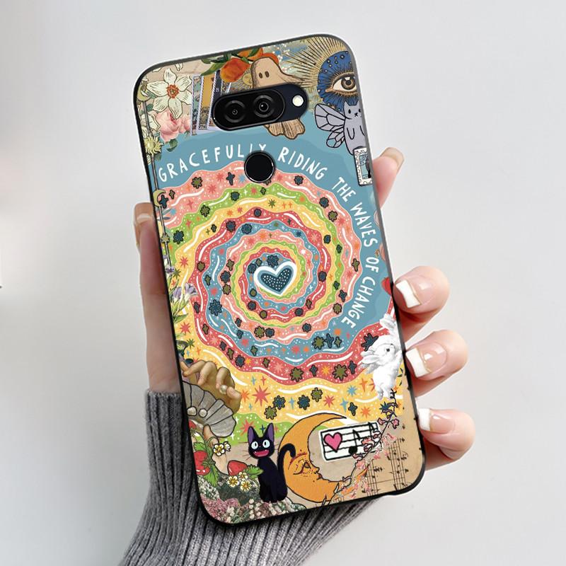 Casing For LG K40S K50S Soft Case LM-X430 LM-X540 Aesthetic Fashion Cute Cat Cartoon Phone Back Cover Shockproof Silicone Bumper