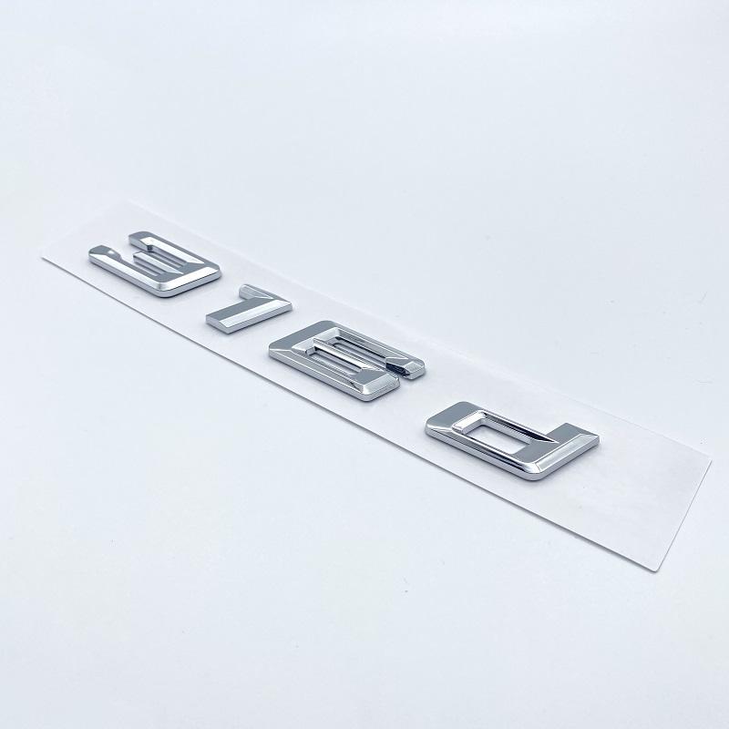 New Font Numbers Letters 316d 318d 320d 325d 328d 330d 335d GT ABS Emblem for BMW 3 Series E90 E46 F30 Car Trunk Logo