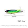 10Pcs 13g/100mm Whopper Fishing Lure for Bass Popper Top Water Fishing Lures with Floating Rotating Tail Barb Treble Hooks Kit