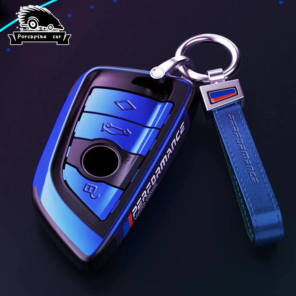 BBKJ7 PC plating Car Remote Key Case Cover Shell Fob For BMW X1 X3 X4 X5 X6 F15 F16 G30 G20 3 5 7 Series G01 G02 G05 G11 G32 F48 F39