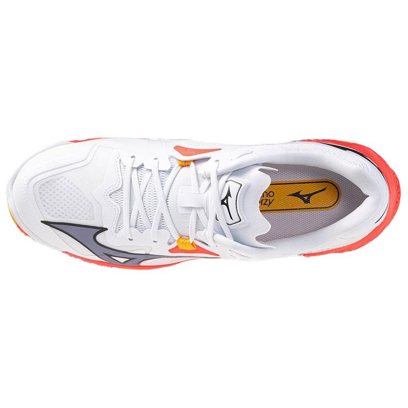 Mizuno Wave Lightning Z8 Белый Огненный Коралл Цитрусовый Унисекс V1GA240098