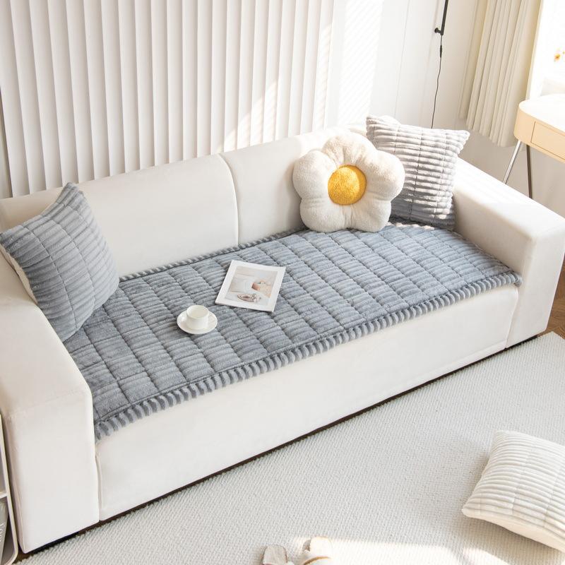 [Мягкий вельветовый шнур] Подушка для дивана Осень и зима Современный простой Нескользящий кожаный диван Утолщенный Всеобъемлющий чехол для дивана