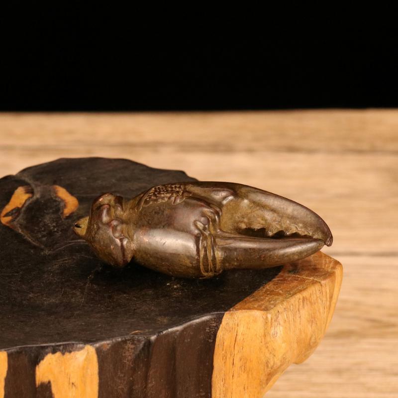 Purple Copper Crab Pliers Statue Ornament Copper Handmade Antique Animal Miniature Figurine Office Desk Decoration Decor Craft