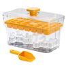 Ice Cube Tray with Shovel And Storage Bin 34/68-Cavity Ice Cube Mold One-Button Quick Release BPA-free Ice Cube Maker for Freezer And