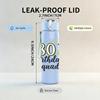 1PC 80th Birthday Squad 750ml Color Plastic Sports Water Bottle Leakproof Flip Straw Lid Suitable for Sports Office Home Use