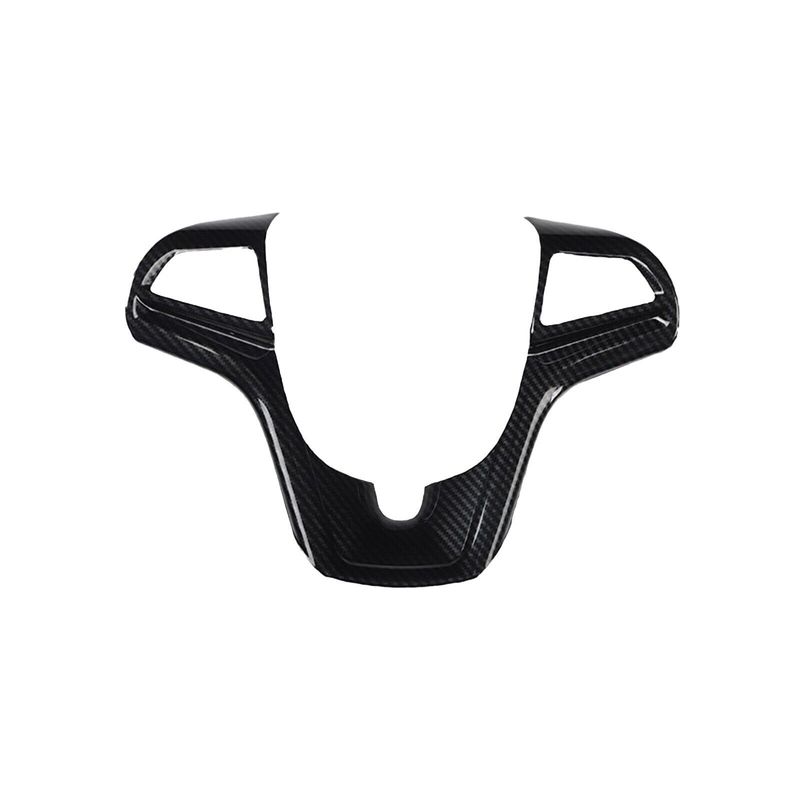 For Chevrolet Malibu 2012 2013 2014 2015 ABS Carbon Fiber Car Interior Steering Wheel Cover Button Trim Frame Decor Accessories