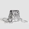 2025 Summer New Niche High-end Color Silver Backpack Diamond Chain Bucket Bag Mini Small Backpack
