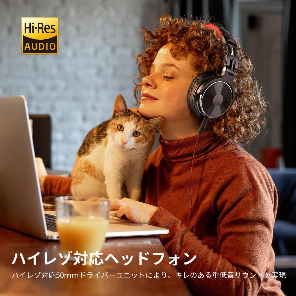 OneOdio Pro 10 Over Ear Headphones Wired Bass Headphones 50mm Driver Jack DJ Monitor Headphones Recording Mixing Studio Monitoring Guitar Podcast