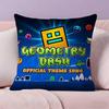 Игровая Подушка Geometry Dash Ультра Мягкая Кожевенно-Дружелюбная Ткань Облачный Комфорт и Скрытая Молния