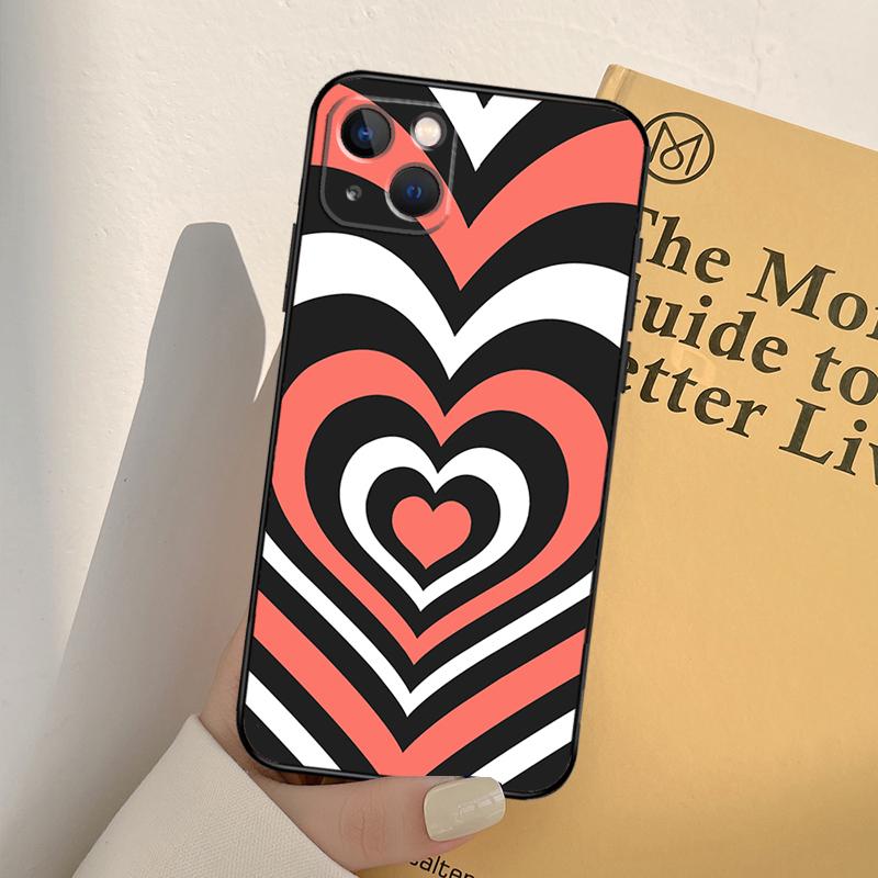 Чехол для телефона 'Latte Love Tunnel Brown Heart' для iPhone 17 16 14 13 12 11 15 Pro Max mini XR 16e 15 16 Plus 17 Air Полное покрытие