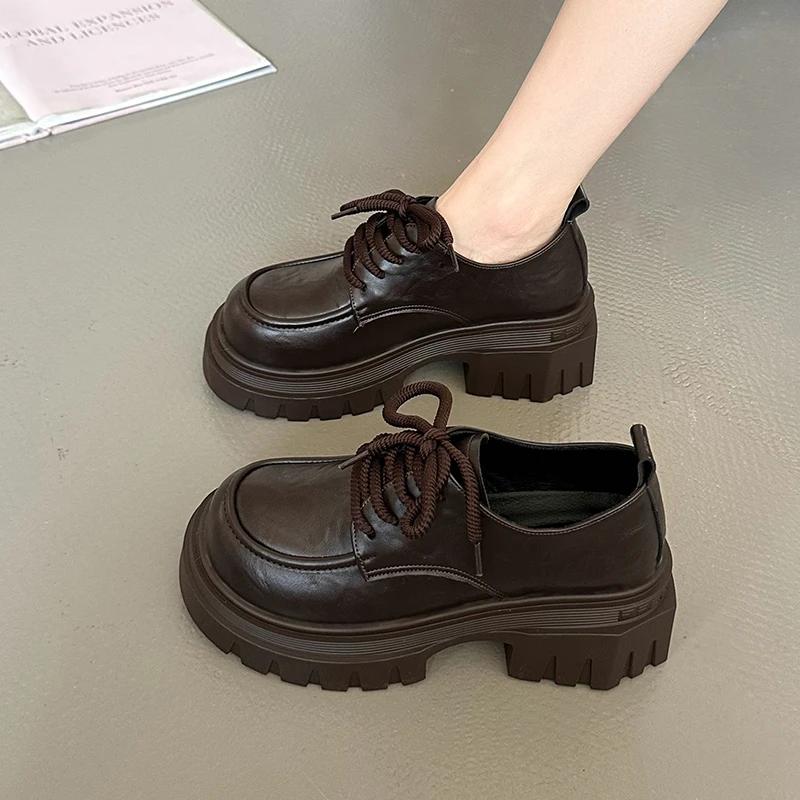 Туфли на плоской подошве, женские мокасины, дизайнерские туфли на шнуровке, новые туфли-оксфорды для девочек, осенние туфли с круглым носком, прогулочные туфли, туфли-лодочки Mujer Zapatillas