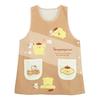 ON NISHIKI Pompompurin Character Apron for Nursery Teachers, Women's, Quick-Drying, Wrinkle-Resistant, Side Buttons, Side Opening, with Pockets, 45345