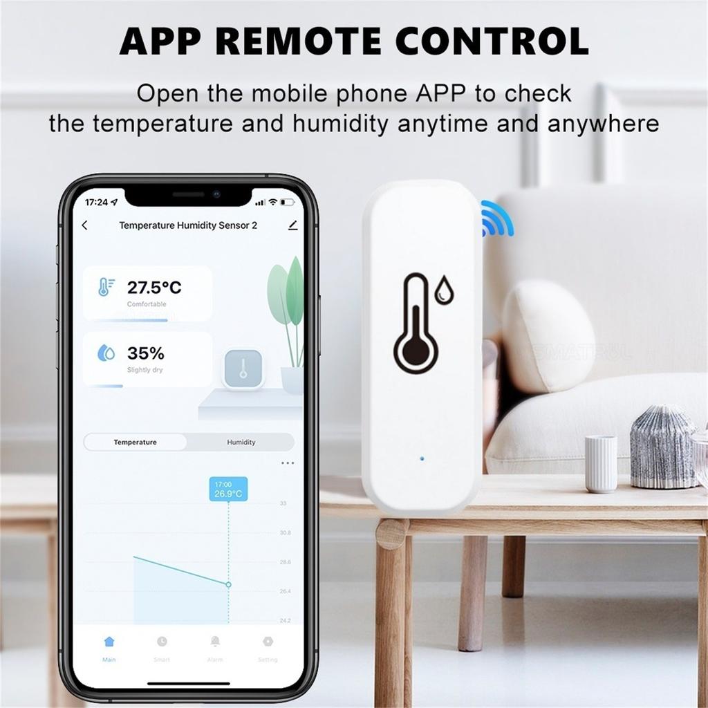 Wifi Bluetooth Temperature And Humidity Detector Indoor Wireless Temperature And Humidity