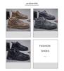 Autumn Men's Breathable High-Top Martin Boots: Trendy, Thick-Soled, Non-Slip Leather Casual Sneakers