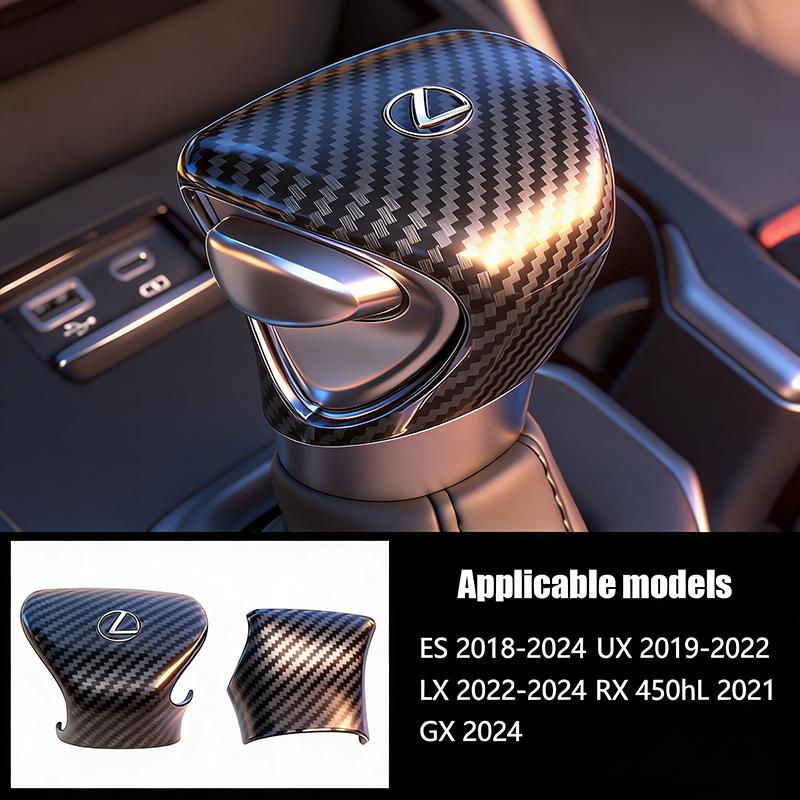 QJV1 Защитный колпачок на рычаг переключения передач автомобиля Lexus, накладка из углеродного волокна для Lexus F SPORT ES RX NX LS UX LM LX GX LC RZ IS CT GS RC HS SC LBX