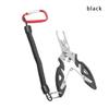 With Lanyard Plastic Handle Bait Line Cutter Fishing Pliers Hook Removers Stainless Steel Scissor