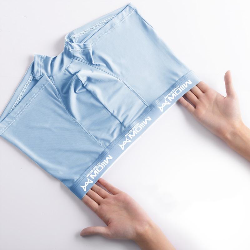 MiiOW 3 шт. графеновое мужское нижнее белье мужские шорты-боксеры из ледяного шелка дышащие шорты на плоской подошве 5XL шорты-боксеры