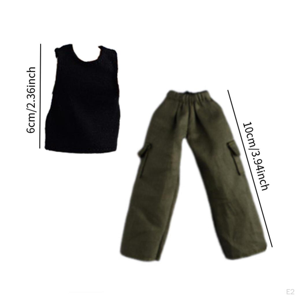 1/12 штаны для куклы и верхняя одежда для фигурки косплей наряд мини широкие длинные штаны для 6 дюймов мужчины
