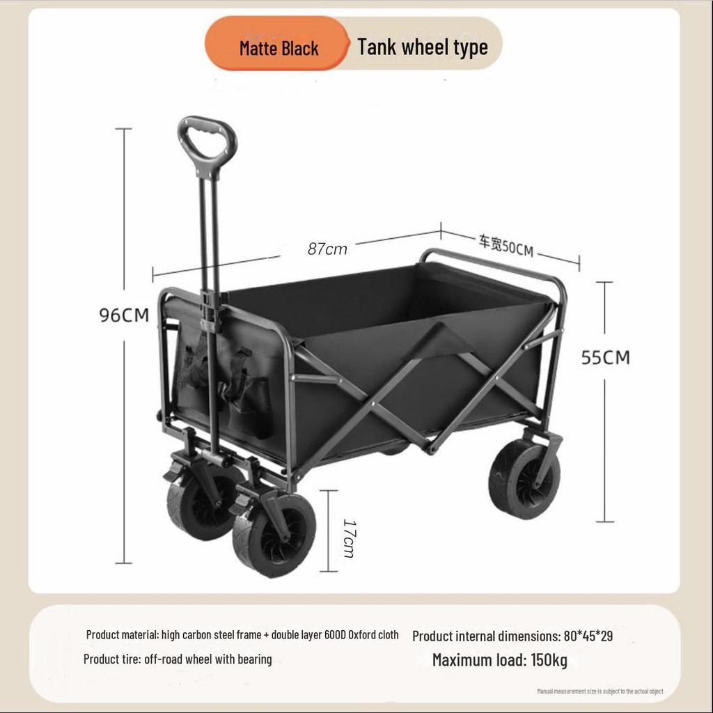 Portable Oversized Camping Cart for Children: Foldable Outdoor Camper