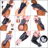 BDSM Bondage Leg/Arm Binder,Behind Back Straight Jacket,SM Leather Armbinder Restraint Slave Lockable Glove With Shoulder