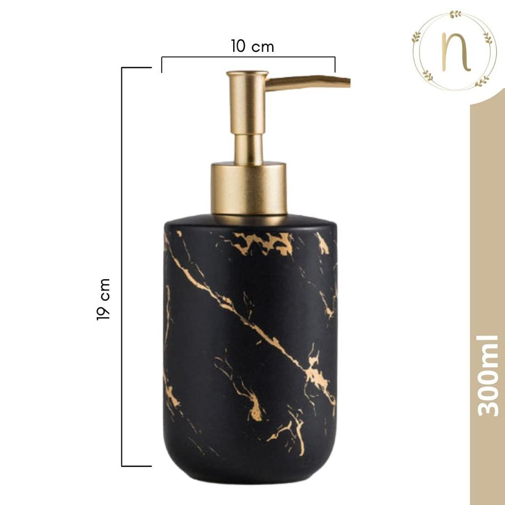 Керамический диспенсер для жидкого мыла с матовым покрытием для ванной комнаты (300 мл) - Диспенсер для мыла для умывальника - Бутылка-дозатор для жидкого мыла