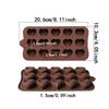 Bite Size Silicone Chocolate Molds 15 Holes Non-Stick Candy Molds Chocolate Heart Molds  for Baker