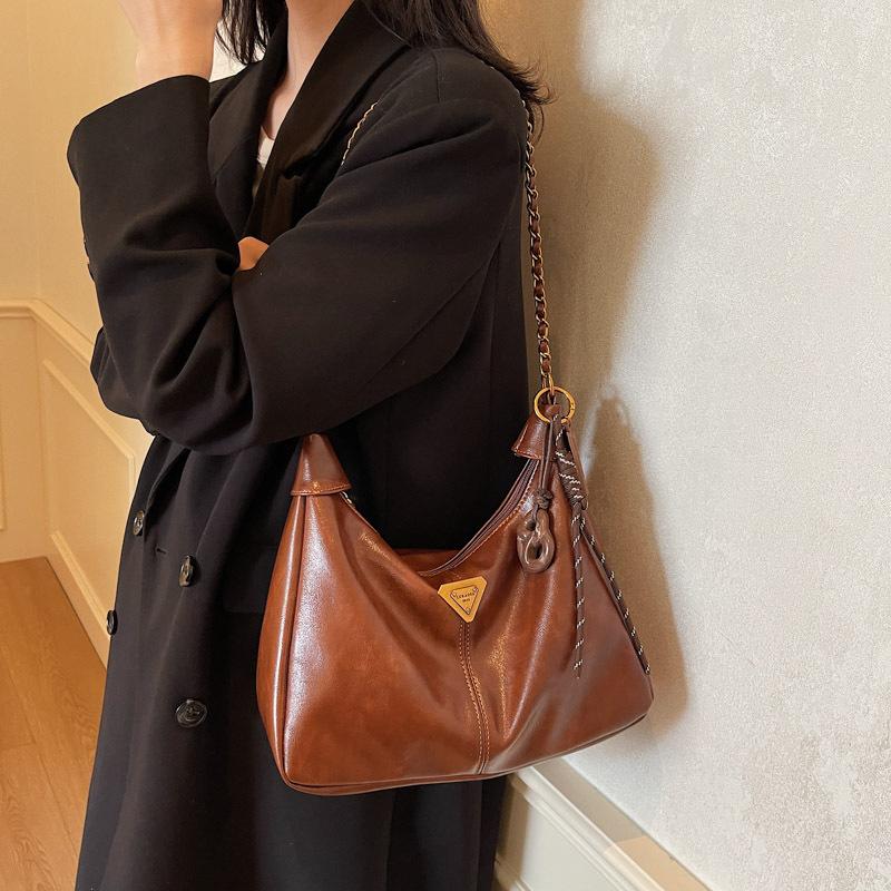2025 New Large-capacity Bag Women's Autumn and Winter Sen Meng Simple Shoulder Messenger Bag Soft Face Women's Commuter Tote Bag