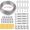 10/15/20M Stainless Steel Cable Rope Kit Heavy Duty 304 PVC Coated for Garden Balcony Railing Farm Fence Tent Outdoor Wire Rope