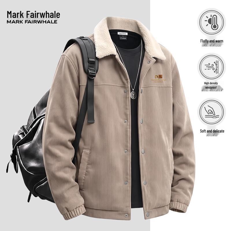 MARK FAIRWHALE Men's Heavyweight Corduroy Fleece-Lined Jacket