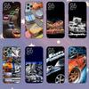 Чехол для телефона 'Форсаж' с изображением машин Для iPhone 17,16,15,14,13,12,11,Pro,XS,Max,XR,Plus,E,SE4,Mini Черный Мягкий Чехол