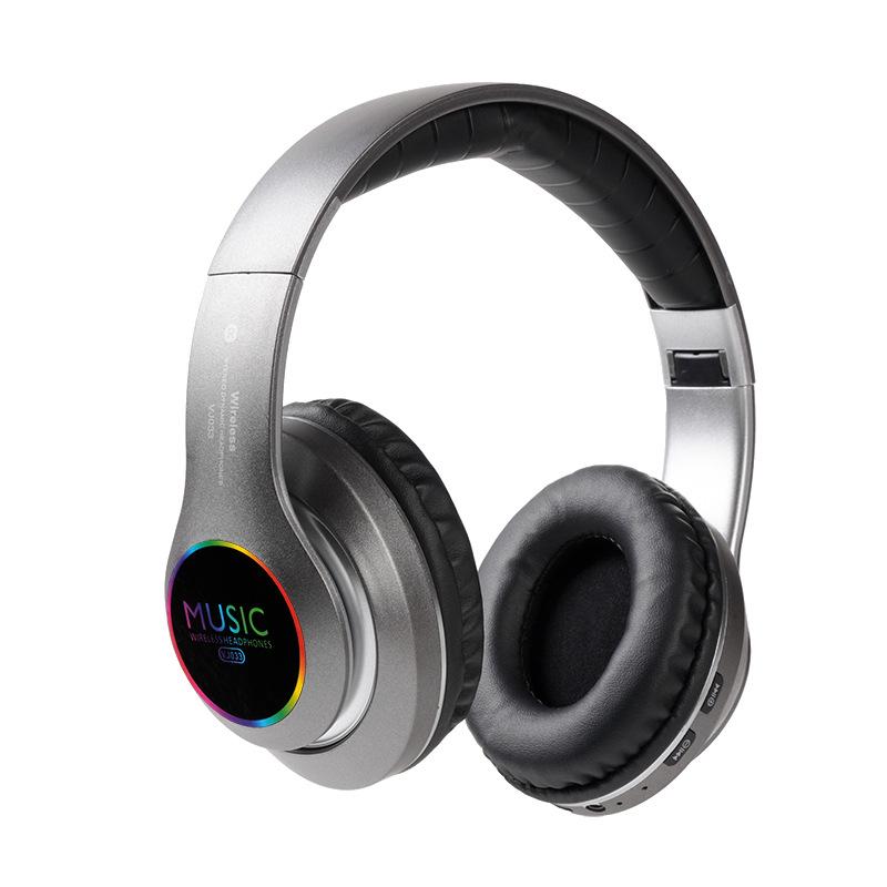 VJ033 5.0 LED Color Head Mounted Sports Headphones, Equipped with 6-hour Foldable Lightweight High Fidelity Stereo Playback Headphones for Telephones