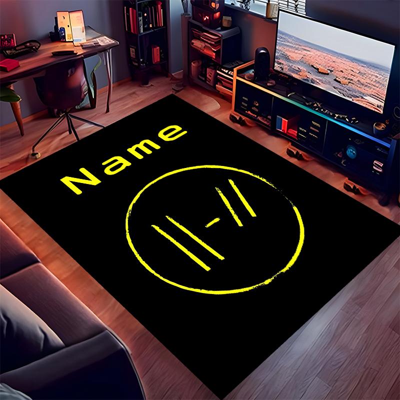 Custom personalization Twenty One Pilots Print Area Rug - Soft, Washable Non-Slip Indoor Mat,Living Room,Home&Office Decorative Rug