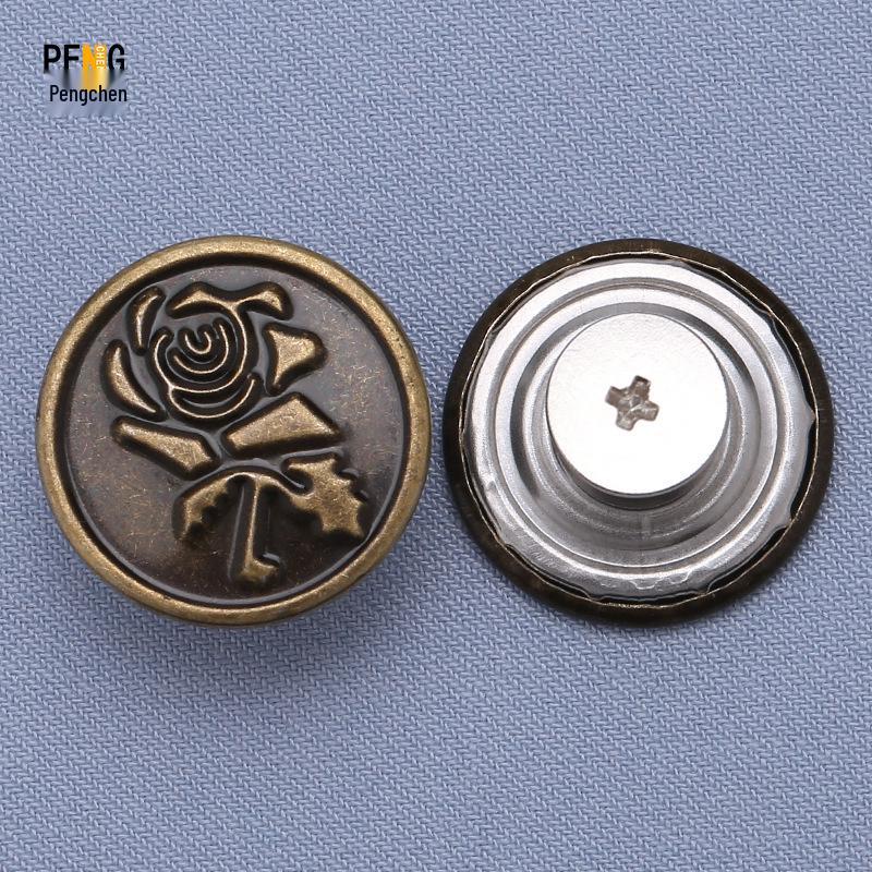 Регулируемые бесшовные металлические пуговицы для джинсовой ткани, съемная утягивающая талию волшебная кнопка