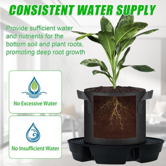 4 шт. поддон для цветочного горшка с самополивом, набор приподнятых панелей для растений с сетчатыми отверстиями, предотвращающими избыточный/недостаточный полив поддона для растений