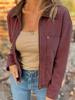 Женская зимняя модная джинсовая куртка с отложным воротником 2025: Европейско-американский, Длинный рукав, На молнии, Хлопок