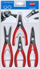 KNIPEX 002003SB Precision Snap Ring Pliers Set Red (4 Pieces)