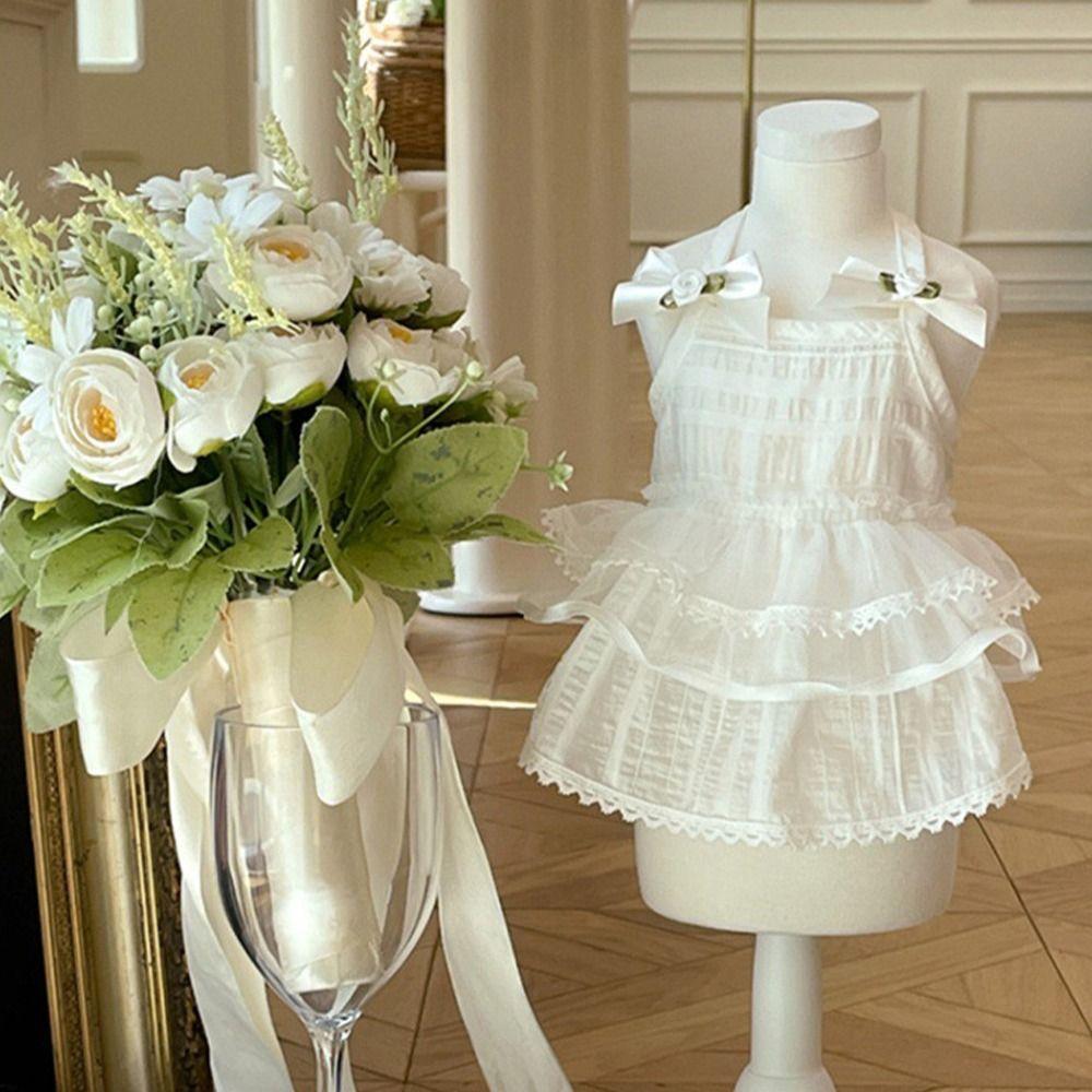 Soft Pet Summer Clothes Breathable Dog Vest Fashion Pet Princess Dress for Puppy Kittens