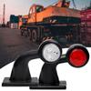 2Pcs Truck Side Marker Light 12V Premium Trailer Outline Lamp Professional Truck Round Clearance Bright Indicator Warning Lamp