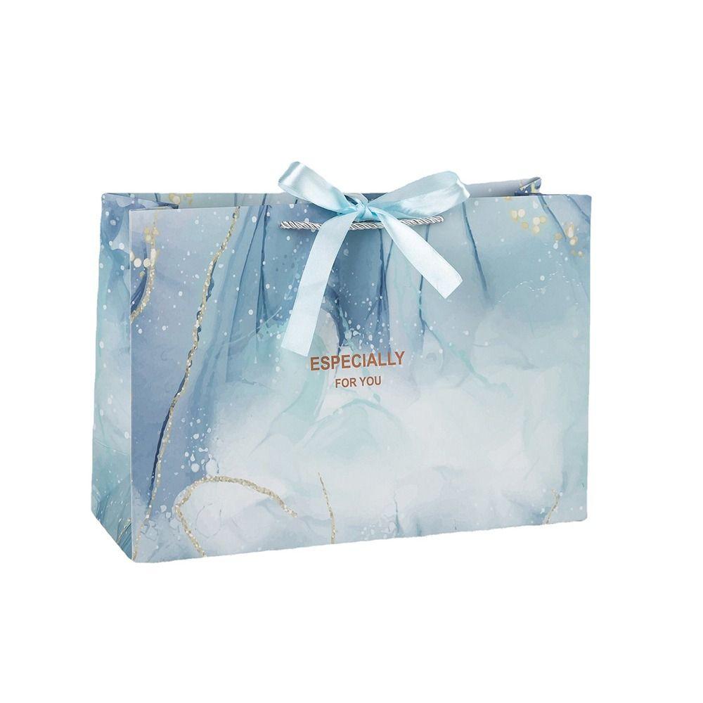 Multi-size Marble Printing Gift Bag Marble Pattern Handhold Tote Gift Wrapping Bag