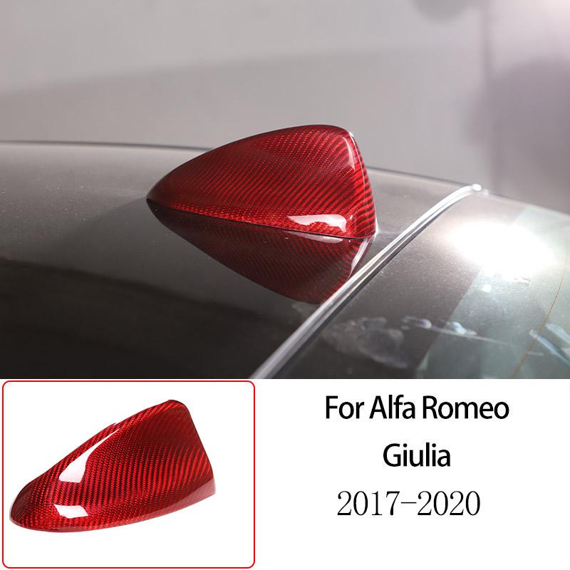 For Alfa Romeo Giulia 2017-2025 Red Real Carbon Fiber Car Interior Trim Sticker Accessories Car Modification